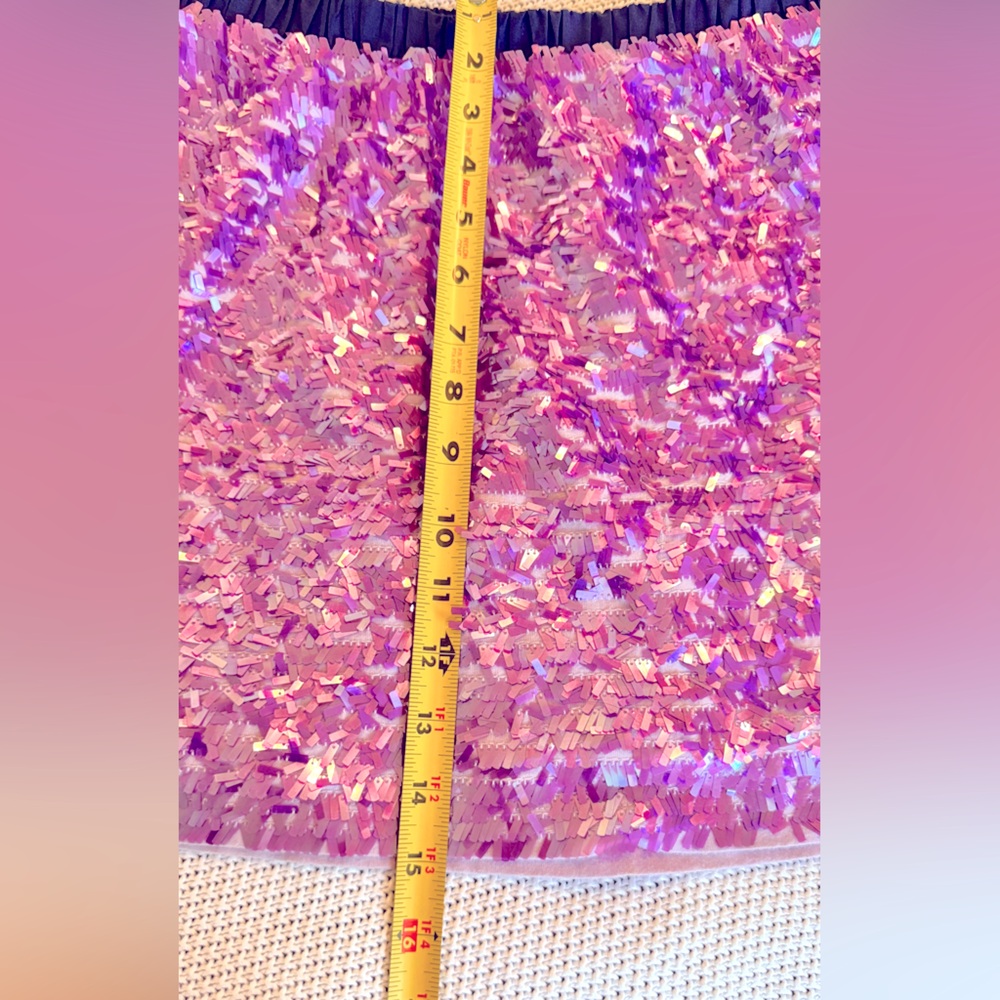 J. CREW Crewcuts Sparkling Sequin Purple Pink Mini Skirt - Picture 9 of 11